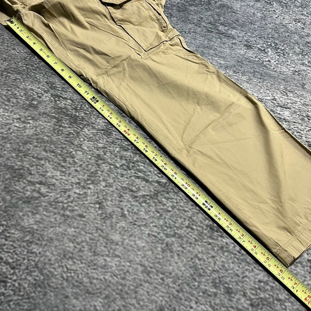 NWT J. Crew Cargo Pants Relaxed Fit Mens 34x30 Tan Ripstop Utility